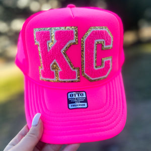 Neon Pink KC Trucker Hat