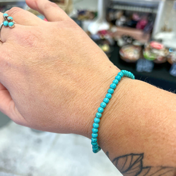 Small Beaded Turquoise Bracelet