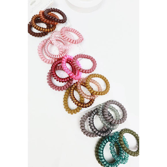 Assorted Phone Cord Wire Elastic Hair Tie