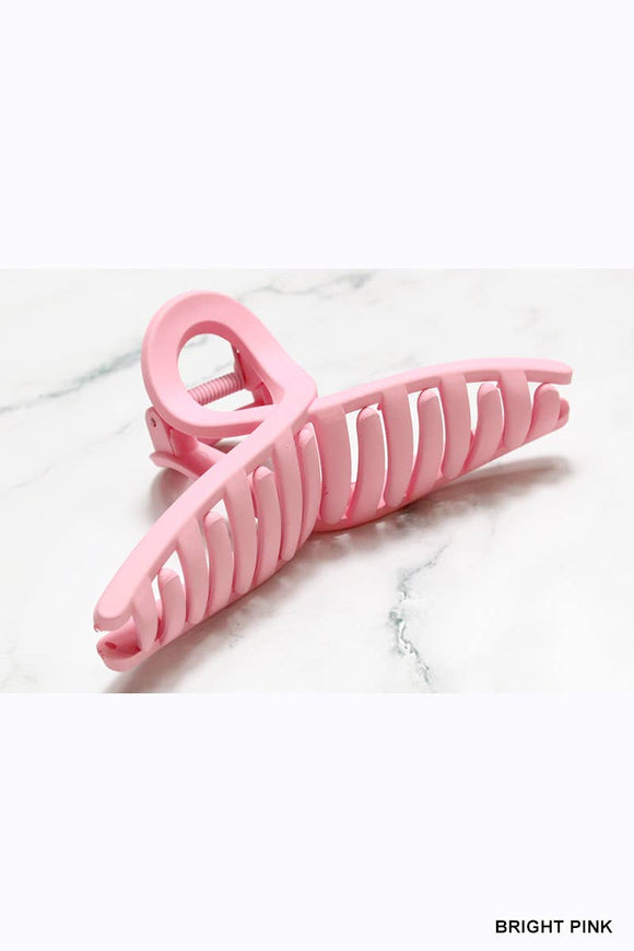 .._ TWISTED HAIR CLAW CLIPS: BRIGHT PINK-158423 / OS